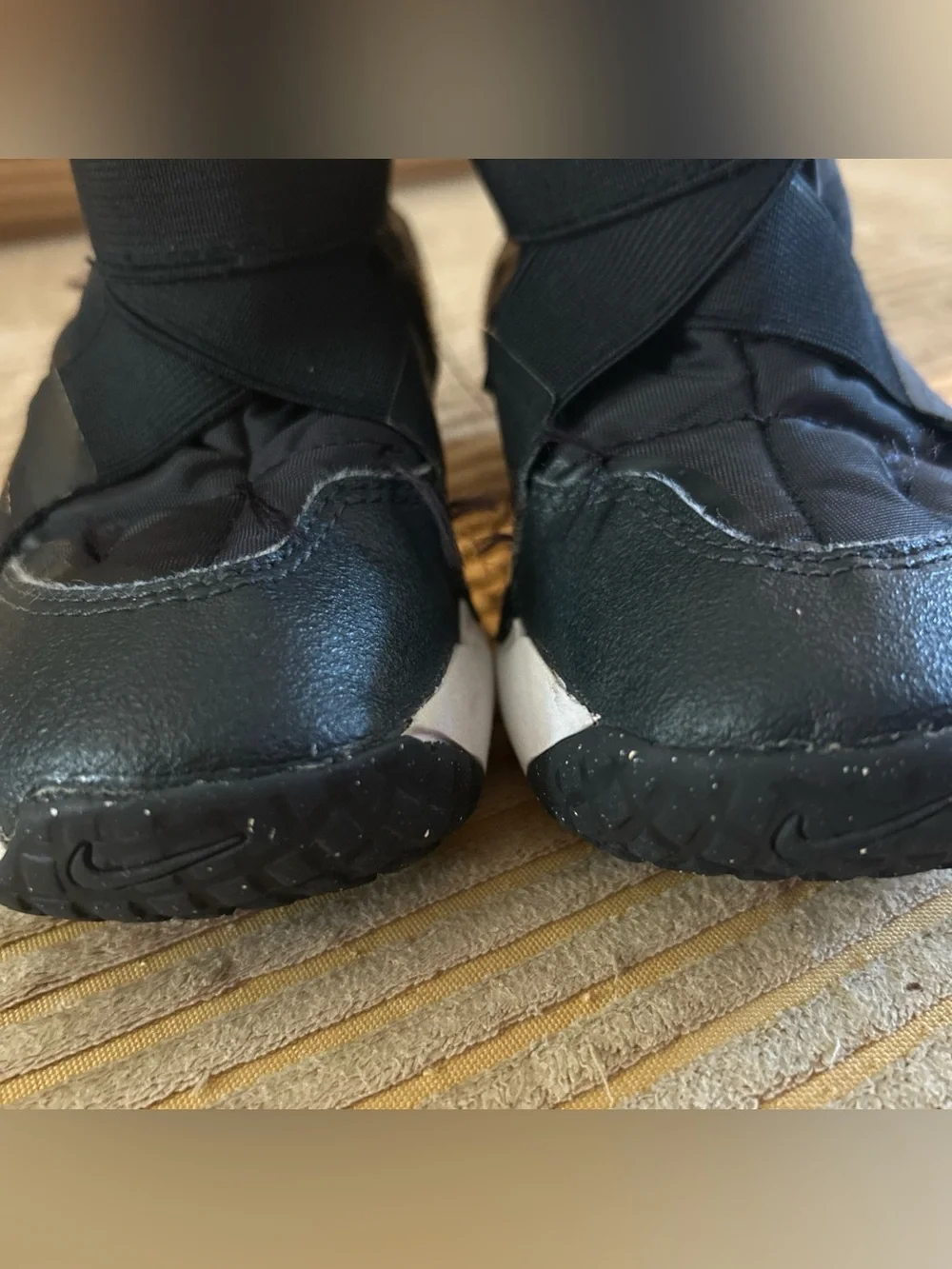 Kids Nike Flex Advance Black Winter Boot with Faux Fur Lining
